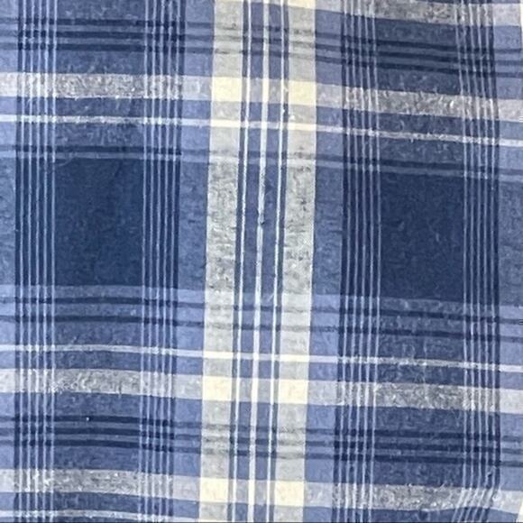 Eddie Bauer Blue Plaid Oversized 100% Cotton Academia Grandpa Blazer Size S - Picture 5 of 11